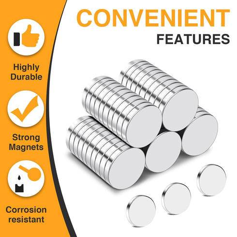 TRYMAG Small Magnets 300Pcs, 8x2mm Tiny Strong Neodymium Disc Magnets for Whiteboard, Fridge, Office, Crafts