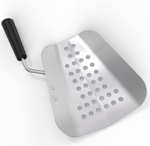 Poppy's Large Aluminum Popcorn Scoop - Kernel Sifting Speed Scoop for Home and Commercial Use