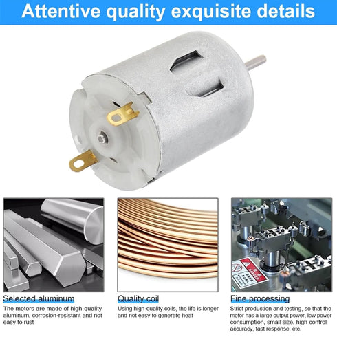 COKYIS R280 12-24V 24000RPM DC Motor High Speed Micro Motor for DIY Toys Mini Fans Juicer Water Pump Beauty Instrument