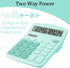 Calculator, Desktop Large Display, Battery and Solar Powered, Simple Small Calculator for Office, Home, School, Blue