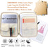 JAKAGO A4 Travel Portfolio Multifunctional Document Organizer Zippered Case for Office Supplies, Mulberry White