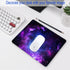 Purple Galaxy Mouse Pad, Small Personalized Nebula Design Washable Rubber Mouse Pad 9.5 X 7.9 inches