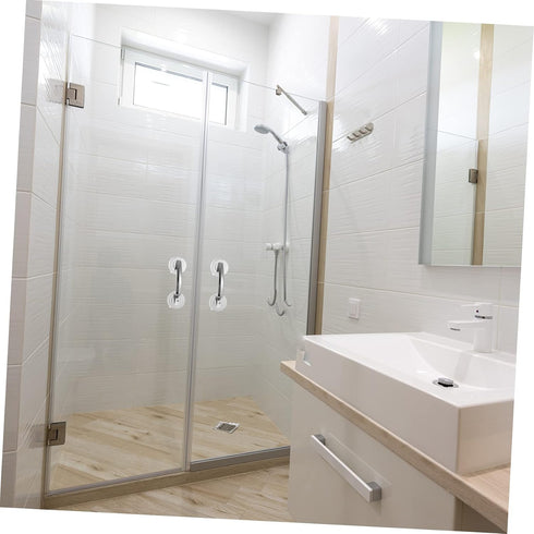 2pcs Portable Suction Handle Bars for Bathroom Strong Grip for Seniors Non-Porous Surface for Shower Bathtub and Glass