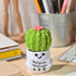 AIVCQZE Appreciation Gifts for Teacher,Handmade Knitted Cactus Thank You for Helping Me Grow,Teacher's Birthday Thank