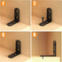 FATLODA 18PCS 72PCS (1.57x1.57 L Bracket Corner Bracket, Stainless Steel L Brackets for Shelves, Black Small Right