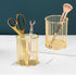 Gold Desk Pen Holder, Metal Makeup Brushes Cup for Preppy Room Decor, Aesthetic Gift Accessories Organizer