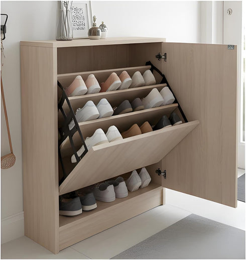 2 8Pcs Layers Shoes Drawer Cabinet, Shoe Cabinet Hinge Flip Rack Rawer Increase Capacity Hinge Flip Plate Frame Turning
