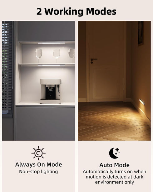 3 Pack 8 30 Closet Dimmable, 3 Counter EZVALO Motion Sensor Light Indoor, Wireless Under Cabinet Lighting, LED