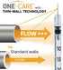 0.3 ml/cc, 31G 5/16 (8mm), 100 ONE-CARE Syringe x Individually Wrapped, Orange Cap, Box of pcs