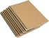 Yansanido Spiral Notebook, 4 Pcs A5 Brown Craft Softcover, 60 Sheets - 120 Pages Journals for Study and Notes