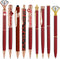 Janmini 9 Pcs Ballpoint Pens Set, Metal Crystal Diamond Glitter Pens for Journaling, Black Ink