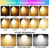 Yochoice 2-Pack E12 Bulb Dimmable Bulb 15 3 Bulb Rechargeable Battery Operated Light with Remote, LED with Colors