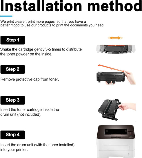 MLT-D116L Toner Cartridge Replacement for Samsung MLT-D116L (1 Pack, Black) to use with SL-M2625D SL-M2825DW SL-M2835DW