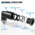 TAILONZ PNEUMATIC Male Elbow 4mm Tube OD x M5 Thread 90 Push to Connect Fittings (Pack of 10)