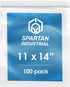 Spartan Industrial 11” X 14” (100 Count) 2 Mil Clear Reclosable Zip Plastic Bags with Resealable Lock Seal