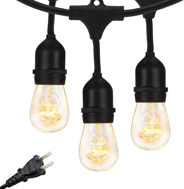 Brightech Ambience Pro Incandescent Outdoor String Lights - Commercial Grade Waterproof Patio