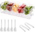 Chilled Condiment ServerTaco Bar Serving Set for Party15.3" Condiment Serving Platters with