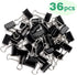 ZZTX Black Binder Clips Paper Clamps Clips Small Size, 0.75 Inches, 36 Pack by ZZTX