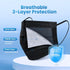 100 3 Borje Disposable Face Mask, PCS Black Masks, Ply Protection Face Masks