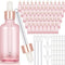 Nuogo 50 Pack Eye Dropper Bottles with Caps, 2oz Glass Bottles for Essential Oils & Beauty Oil