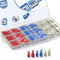 AIRIC Spade Connector Kit, 100 Pcs Male and Female 22-10 Gauge Nylon Electrical Crimps for Auto Speaker Wiring