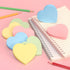 Heart Shape Sticky Notes, 4 Color Pastel Sticky Pad, 75 Sheets/Pad Self-Sticky Note Pads
