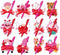 Pasimy 24 Sets Valentines Day Sticky Notes with Pens - Stationery Gift Notepads for Students Office School Class