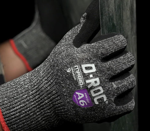MAGID Touchscreen ANSI A6 Cut-Resistant Work Gloves - 1 Pair, Dark Gray, 6/XS