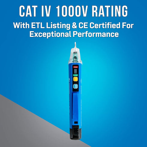Jonard Tools VT-1100 Non-Contact Voltage Detector, 24 to 1000VAC for Safe Electrical Testing