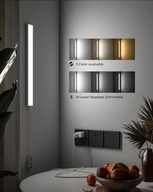 16Inch 700Lumen Function,3 (3000K/4000K/6000K) ASOKO Plug-in Under Desk Light, LED Workbench Lights with Super Brighten