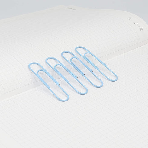 Large Paper Clips, Jumbo, 50mm, 2 inches, Smooth, 100 Pcs/Box (Light Blue)