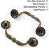 Vintage Drop Bail Drawer Pull Handles, 4Pcs 3.75 Inch Hole Center, Antique Bronze Cabinet Pulls with Screws for