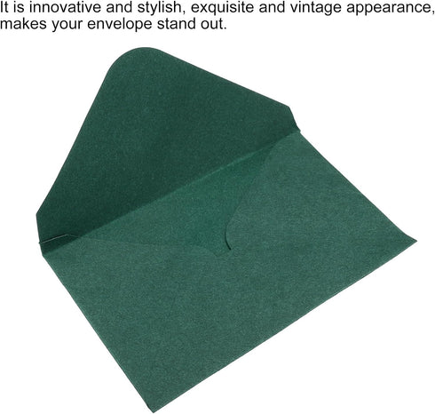 PATIKIL Mini Envelopes, 100 Pack Dark Green Gift Card Business Card Envelopes for Weddings, Greetings