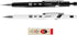 Java Pen Chess Triangle Mechanical Pencil, Black and White + 0.5mm B Lead Refill