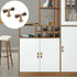 46mm/1.81", 2 Single Hole Wood Drawer Handle Knobs Walnut Cabinet Pulls Brass Base T Bar Knob Pull Handles With Screws