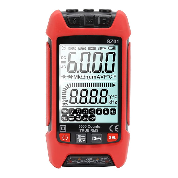 Digital Multimeter, DC AC Voltmeter, High Accuracy Tester Kit, Backlight LCD Display, Test Leads