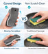 Generic 4 Pack Multipurpose Scrubber Sponge Curved Non Scratch Dish Scrubber Sponge, Ergonomic Easy Grip Kitchen Sponge