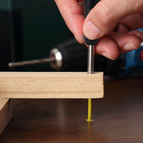 Hiboom Solid Carpenter Pencil Set with 7 Refills and Built-in Sharpener for Woodworking and Design