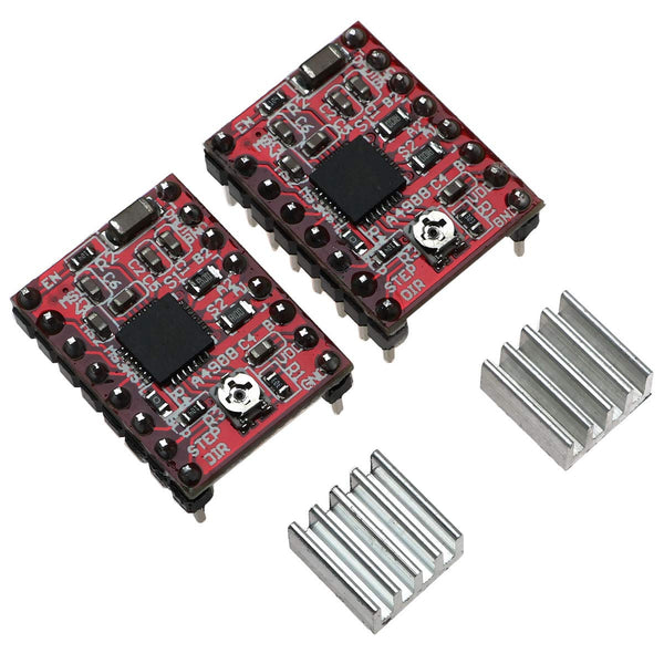 E-outstanding 2PCS A4988 StepStick Stepper Motor Driver Module with Heat Sink for 3D Printer and CNC Robotics
