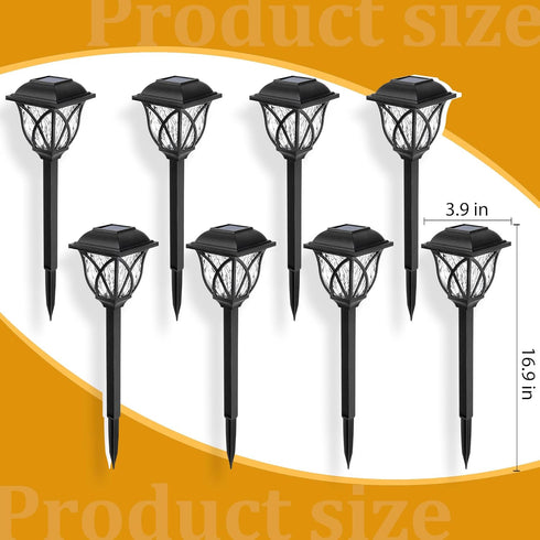 6 Pack GIGALUMI Solar Lights Outdoor Waterproof, LED Solar Garden Lights, Outdoor Decorations, Garden Decor for Yard