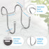 2 Pack Small Shower Door Hooks, Towel Hooks, Squeegee Hooks, Over Door Hooks for Towels, Glass Door, Kitchen, Bathroom