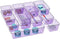 WOWBOX 12 Pack Clear Acrylic Drawer Organizer Set, Storage Bins for Makeup, Jewelry, Office, Purple