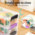 Extra Large Clear Pencil Box for Crayons, Markers, Art Supplies, Plastic Hard Pencil Case with Secure Lid, Stackable