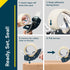 Excell Low Noise Tape Dispenser, 2" Wide with Pushflap Technology for Quiet Carton Sealing - Includes Tape Roll
