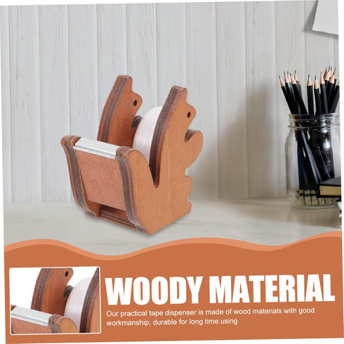 Packing Tape Cutter, Small Desktop Tape Dispenser, Kawaii Animal Tape Holder, Refill Tape Roller