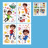 Generic Set 4 20x30cm of Soccer Player Wall Stickers Cartoon Goalie Celebration & Victory Scenes Each Self-Adhesive