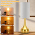 3-Way Dimmable, (Bulb Touch Gold Table Lamp for Nightstand, Space Saving & No Assembly Required, Upgraded Small Bedside