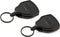 Key-Bak Super 48 Locking Professional Heavy Duty Self Retracting Key Reel - 48" Black (2 Pack)