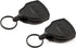 Key-Bak Super 48 Locking Professional Heavy Duty Self Retracting Key Reel - 48" Black (2 Pack)
