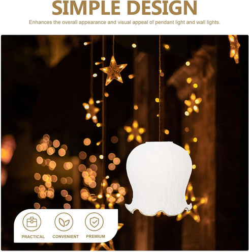 5.11X5.00X5.00 Inch MAGICLULU Glass Lamp Shade Replacement for Pendant Light Fixture Frosted Glass Lampshade Accessory